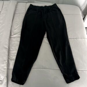 Black High Rise Straight Taper Pants